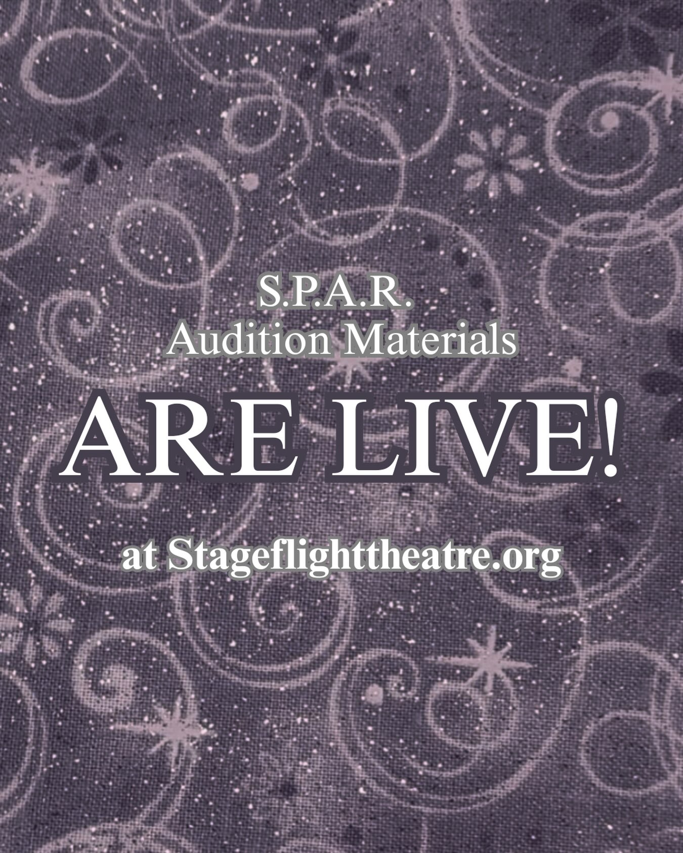 Audition materials for S.P.A.R. and audition information for Goodnight Desdemona (Good Morning Juliet) are now available on the website. 

get excited, theatre kids…